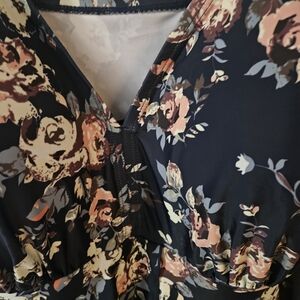 Amazon Floral Women's Swim One Piece - Navy and Pink